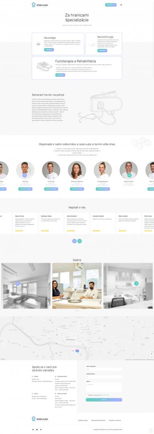 Portfólio | Tvorba web stránok - Spineo Clinic